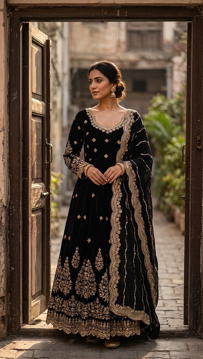 Ornale Lifestyle Gown Georgette with Embroidery Sequence Work